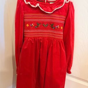 Mini Boden Vibrant Red Holiday Dress
